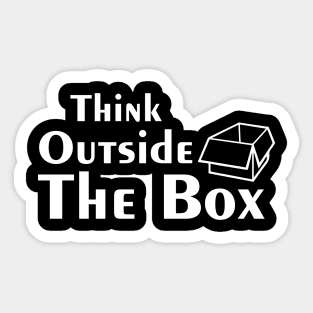 Think outside the box Sticker